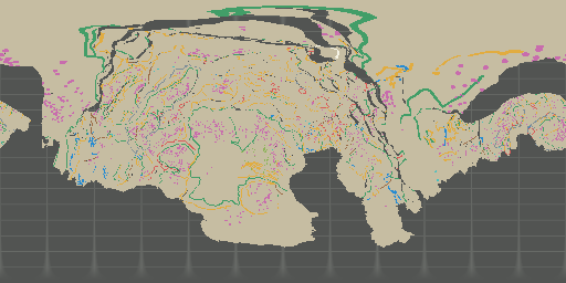 Geological features mapped from OSIRIS