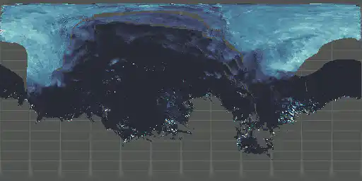 VIRTIS surface ice fraction