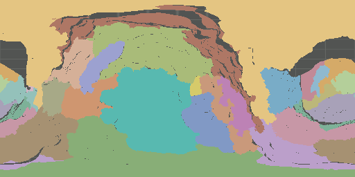 Named regions of 67P