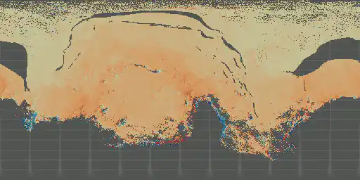 VIRTIS visible spectral slope