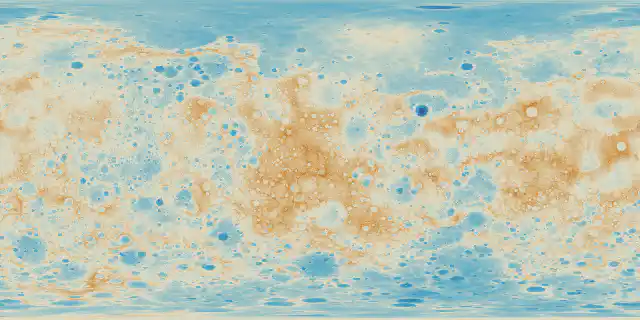 Height of craters and plains